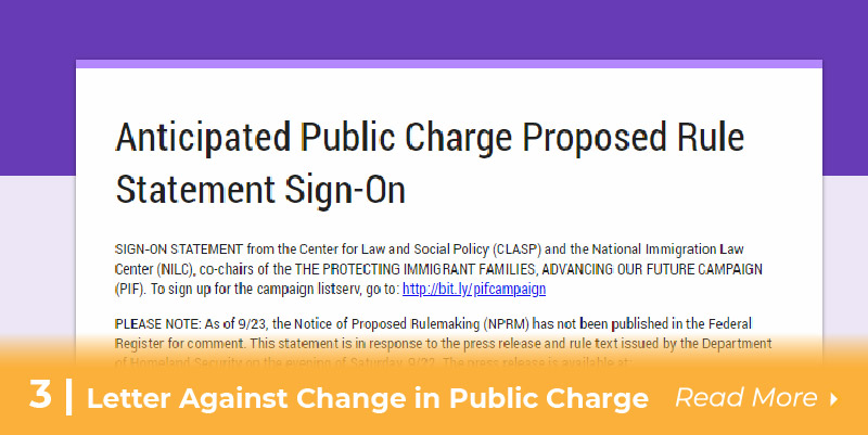 Sign letter against change in public charge