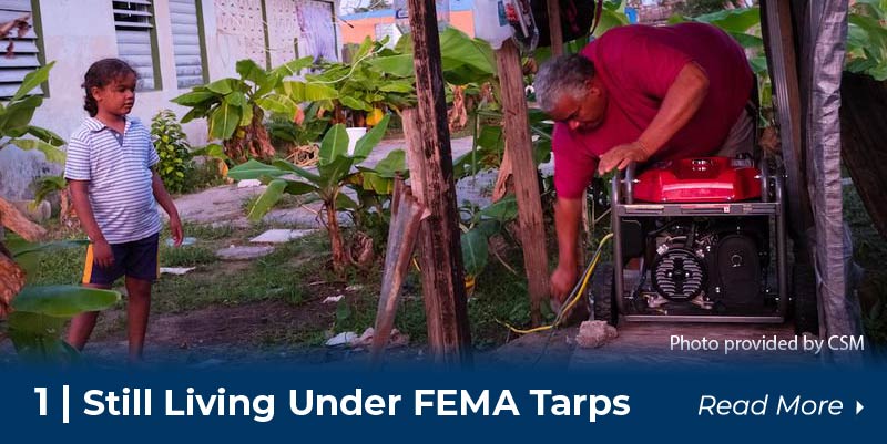Still living under FEMA tarps
