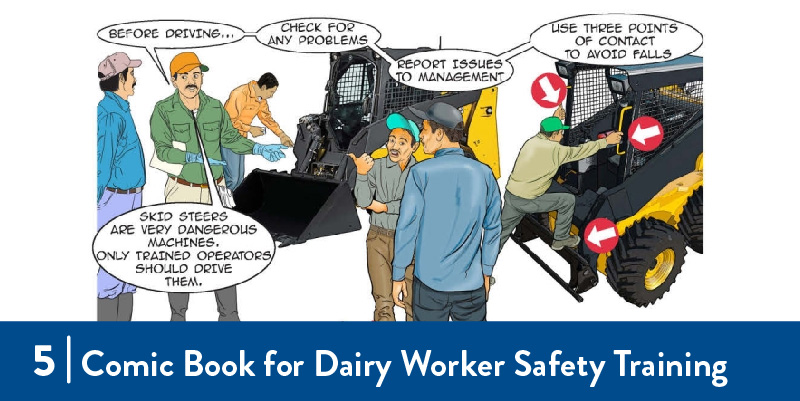 An illustration from the dairy worker comic book
