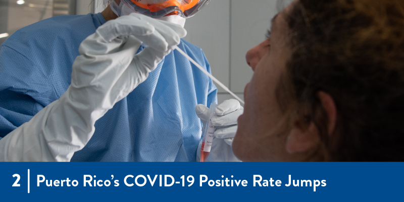 A person being tested for COVID-19