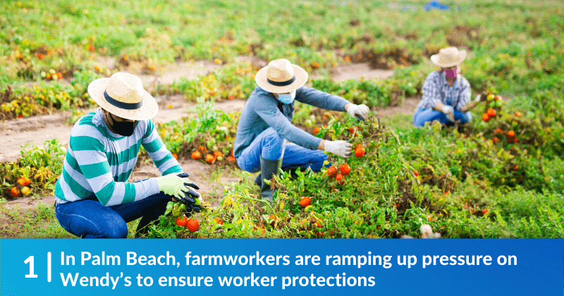 In Palm Beach, farmworkers are ramping up pressure on Wendy’s to ensure worker protections