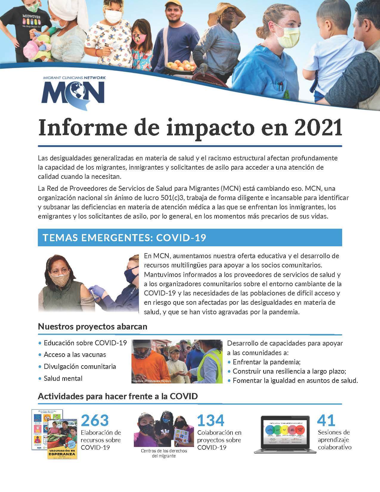 Informe de impacto en 2021