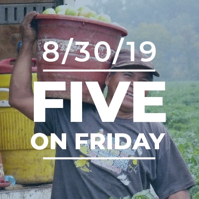 Five on Friday August 30, 2019