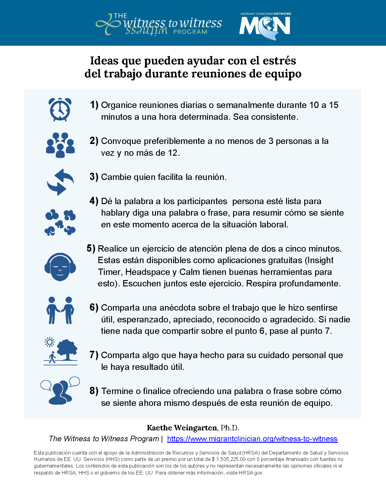 Ideas que pueden ayudar con el estrés del trabajo durante reuniones de equipo