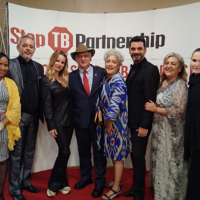 Del Garcia with Stop TB attendees